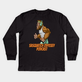 Sasquatch Odyssey Jogging Graphic Kids Long Sleeve T-Shirt